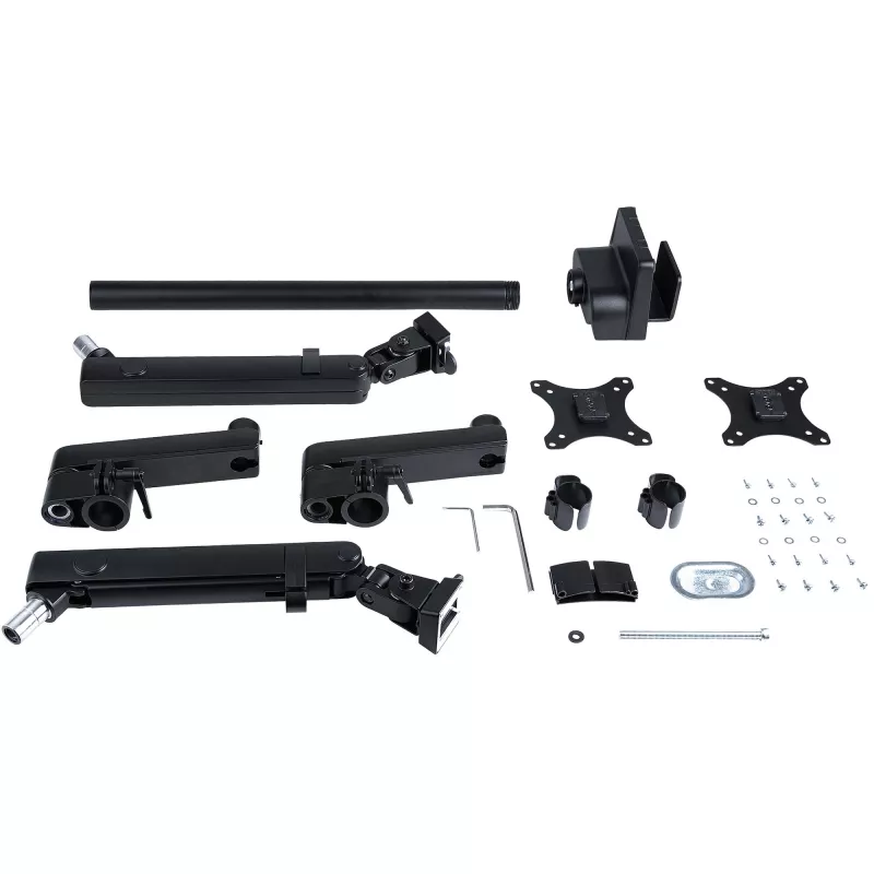StarTech.com ARMDUALPIVOT Dvigubas monitoriaus laikiklis ant stalo, pilnas judesys, VESA iki 32 colių, 8 kg, reguliuojamas aukštis, spaustuvas / gromet, mechaninė spyruoklė