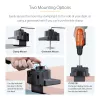 StarTech.com ARMDUALPIVOT Dvigubas monitoriaus laikiklis ant stalo, pilnas judesys, VESA iki 32 colių, 8 kg, reguliuojamas aukštis, spaustuvas / gromet, mechaninė spyruoklė