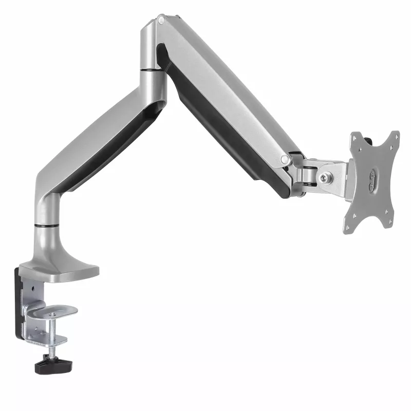 StarTech.com ARMPIVOTHD – Vieno monitoriaus laikiklis ant stalo, sunkiasvoris, ergonomiškas, 9 kg, pilnas judesys, aukščio reguliavimas, šarnyrinis, aliuminis, C spaustuvas / gromet, sidabrinis