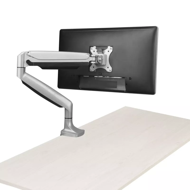 StarTech.com ARMPIVOTHD – Vieno monitoriaus laikiklis ant stalo, sunkiasvoris, ergonomiškas, 9 kg, pilnas judesys, aukščio reguliavimas, šarnyrinis, aliuminis, C spaustuvas / gromet, sidabrinis