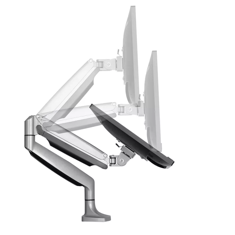StarTech.com ARMPIVOTHD – Vieno monitoriaus laikiklis ant stalo, sunkiasvoris, ergonomiškas, 9 kg, pilnas judesys, aukščio reguliavimas, šarnyrinis, aliuminis, C spaustuvas / gromet, sidabrinis