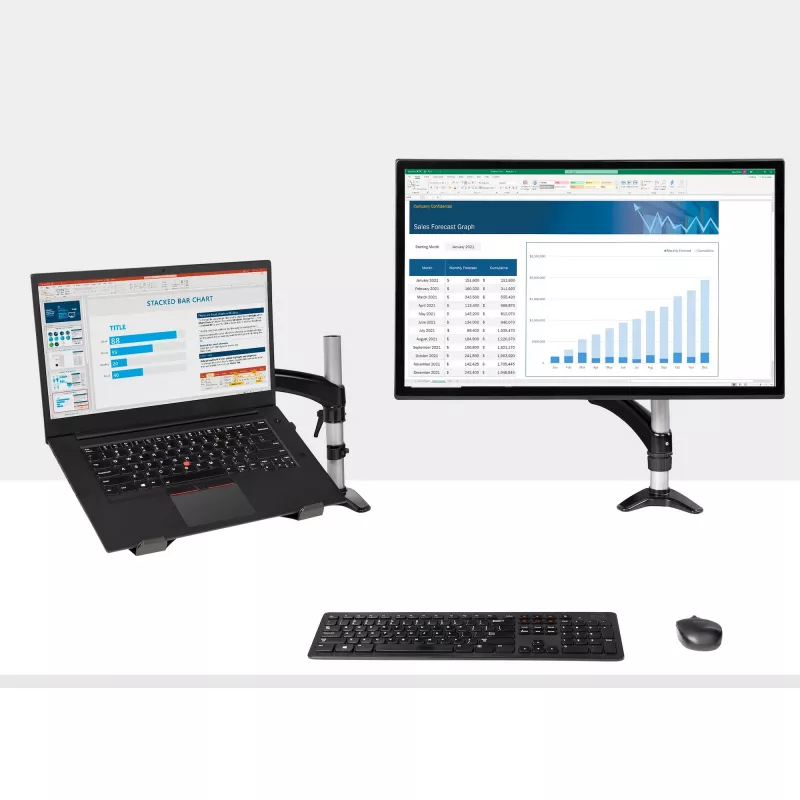 StarTech.com Stovas nešiojamam kompiuteriui ir monitoriui – pilnai judantis rankinis laikiklis iki 34 colių monitoriui ar nešiojamam kompiuteriui su VESA plokštele