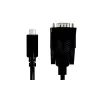 LogiLink AU0051A USB-C ↔ RS232 (DB9) nuoseklaus ryšio adapterio kabelis, 1,2 m, juodas