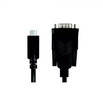 LogiLink AU0051A vaizdo kabelio adapteris 1,2 m USB C VGA D-Sub juodas