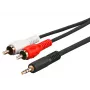 MicroConnect AUDLC2G garso laidas 1,5 m 3,5 mm 2 x RCA juodas