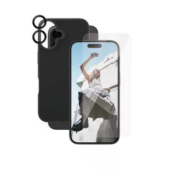 3 viename apsauginis rinkinys PanzerGlass CARE by Fashion iPhone 16