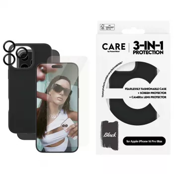 3-in-1 rinkinys PanzerGlass CARE by Fashion, skirtas iPhone 16 Pro Max