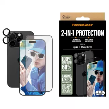 PanzerGlass 2-in-1 rinkinys iPhone '24 6.3 colio Pro B2862+1284