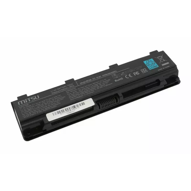 MITSU nešiojamojo kompiuterio baterija, skirta Toshiba C850 / L800 / S855, 4400 mAh, 10.8–11.1 V