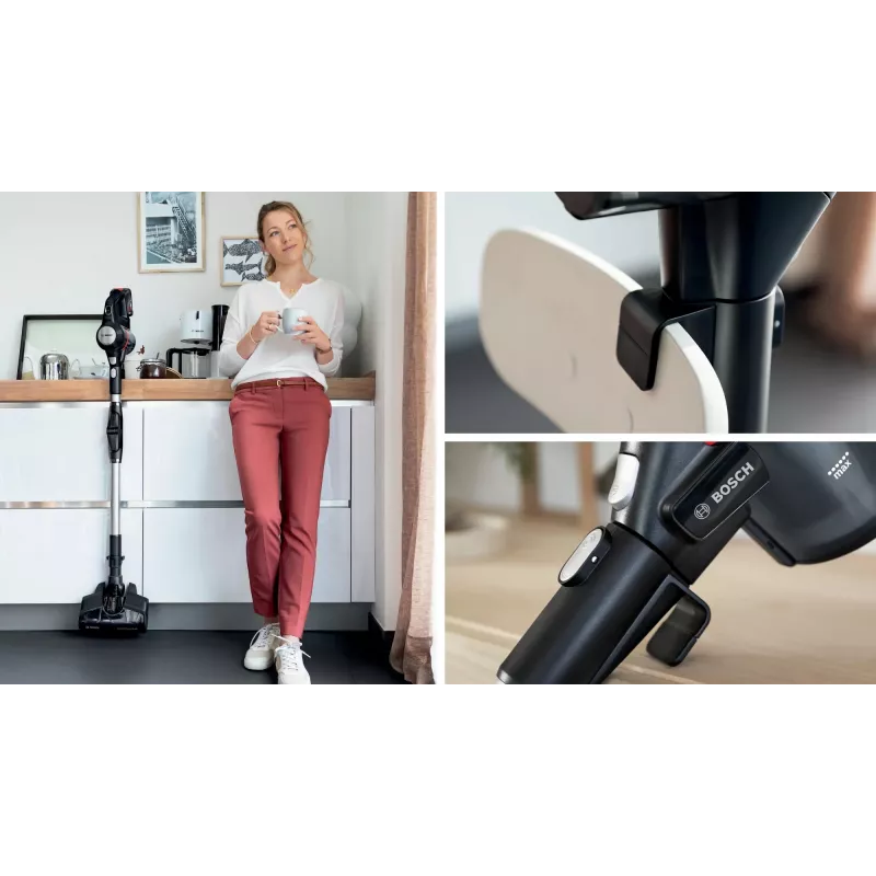 Bosch BCS712XXL belaidis siurblys lazda / elektrinis šluotuvas, akumuliatorinis, sausas, be maišelio, 0,3 l, juodas, 3 Ah
