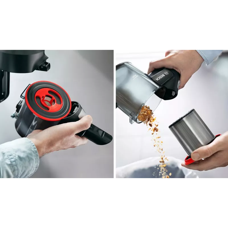 Bosch BCS712XXL belaidis siurblys lazda / elektrinis šluotuvas, akumuliatorinis, sausas, be maišelio, 0,3 l, juodas, 3 Ah
