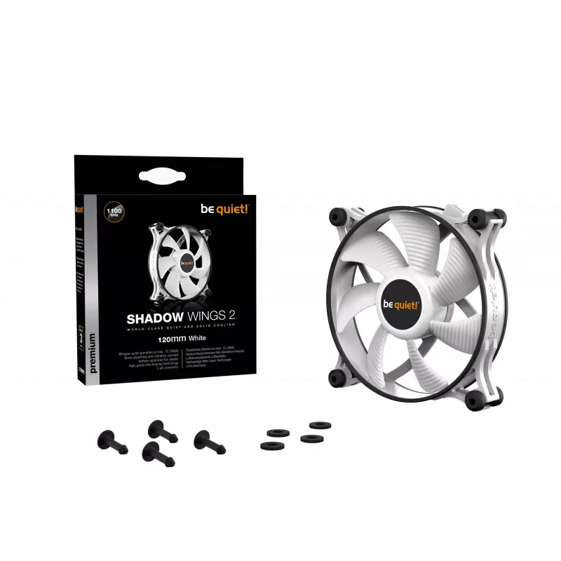 be quiet Shadow Wings 2 120mm Baltas