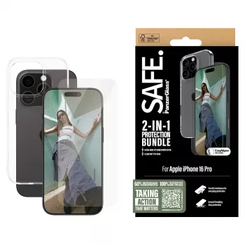 PanzerGlass SAFE. 2-in-1 apsaugos rinkinys iPhone '24 6,3 col. Pro