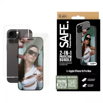 PanzerGlass SAFE. by® 2-in-1 Apsaugos rinkinys iPhone 16 Pro Max