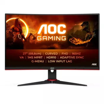 Monitorius AOC G2 C27G2E/BK 68,6 cm (27 col.) 1920 x 1080 pikselių Full HD juodas, raudonas