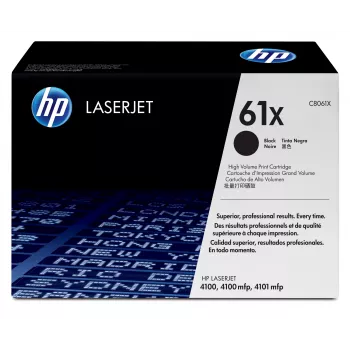 HP 61X didelės išeigos juoda originali lazerinė kasetė HP LaserJet 4100 serijai, 1 vnt.