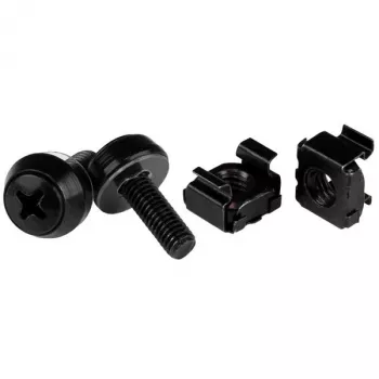 StarTech.com M5 x 12mm varžtai ir narvelinės veržlės – 100 vnt. pakuotė, juoda