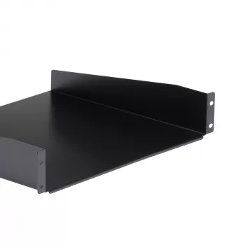 StarTech.com 2U lentyna serverio stovui – universali konsolinė lentyna 19 colių tinklo įrangos stovui – tvirtas plienas – svorio talpa 20 kg – 16 colių gylio padėklas, juoda