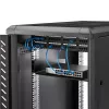 StarTech.com 2U lentyna serverio stovui – universali konsolinė lentyna 19 colių tinklo įrangos stovui – tvirtas plienas – svorio talpa 20 kg – 16 colių gylio padėklas, juoda