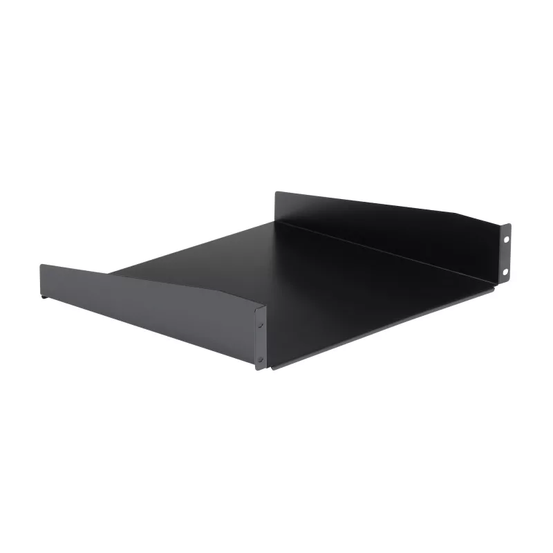StarTech.com 2U lentyna serverio stovui – universali konsolinė lentyna 19 colių tinklo įrangos stovui – tvirtas plienas – svorio talpa 20 kg – 16 colių gylio padėklas, juoda