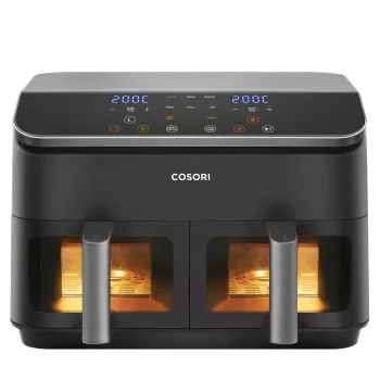 Karšto oro gruzdintuvė Cosori Dual Basket Chef Edition, 8,5 L, 1750 W, juoda/sidabrinė