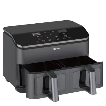 Karšto oro gruzdintuvė Cosori Dual Basket Chef Edition, 8,5 L, 1750 W, juoda/sidabrinė