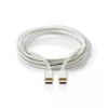 USB kabelis Nedis CCTB60800AL20 USB 2.0 2 m sidabrinis USB-C