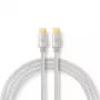 USB kabelis Nedis CCTB60800AL20 USB 2.0 2 m sidabrinis USB-C