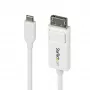 StarTech.com USB-C į DisplayPort 1.2 kabelis, 2m, baltas, dvipusis, 4K 60Hz, suderinamas su Apple MacBook Pro/Air M1 M2 M3 M4, Mac Mini/Studio, Thunderbolt