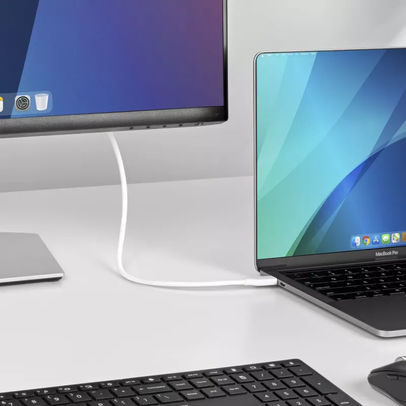 StarTech.com USB-C į DisplayPort 1.2 kabelis, 2m, baltas, dvipusis, 4K 60Hz, suderinamas su Apple MacBook Pro/Air M1 M2 M3 M4, Mac Mini/Studio, Thunderbolt