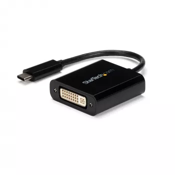 StarTech.com USB-C į DVI adapteris - juodas - 1920x1200 - USB Type C vaizdo keitiklis DVI D ekranui/monitoriui/projektoriui - atnaujinta versija CDP2DVIEC
