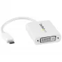 StarTech.com USB-C į DVI adapteris - Baltas, 3.2 Gen 2 (3.1 Gen 2), USB Type-C, DVI išėjimas, 1920 x 1200 pikselių