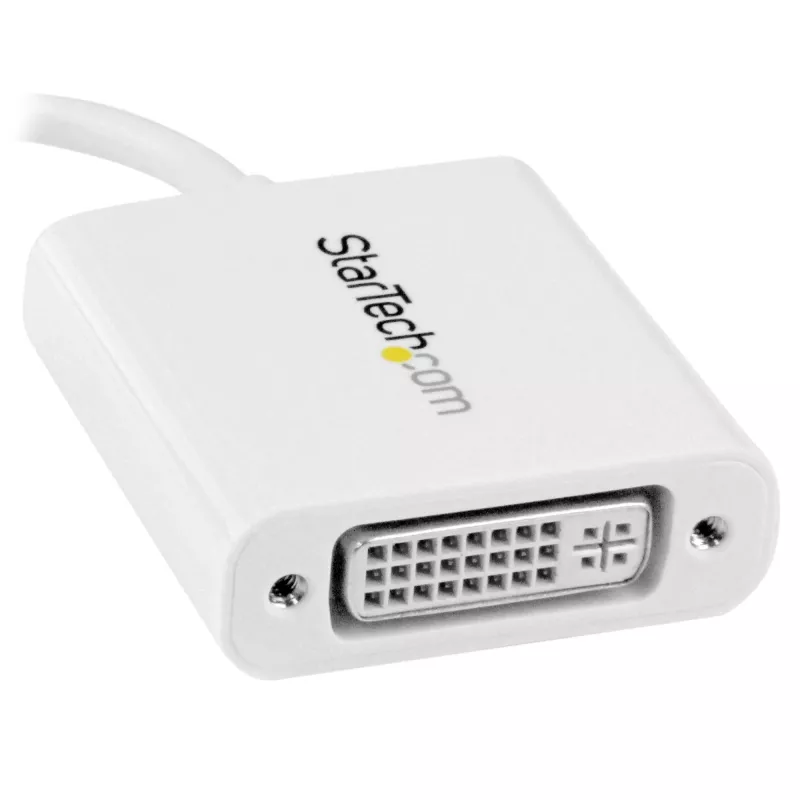 StarTech.com USB-C į DVI adapteris - Baltas, 3.2 Gen 2 (3.1 Gen 2), USB Type-C, DVI išėjimas, 1920 x 1200 pikselių