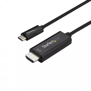 StarTech.com 10ft (3m) USB-C į HDMI laidas - 4K 60Hz USB Type-C į HDMI 2.0 vaizdo adapterio laidas - suderinamas su Thunderbolt 3 - nešiojamam kompiuteriui prie HDMI monitoriaus/ekrano - DP 1.2 Alt Mode HBR2 - juodas