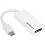 StarTech.com USB-C į HDMI adapteris - Baltas - 4K 60Hz, USB Type-C, HDMI išvestis, 3840 x 2160 pikseliai