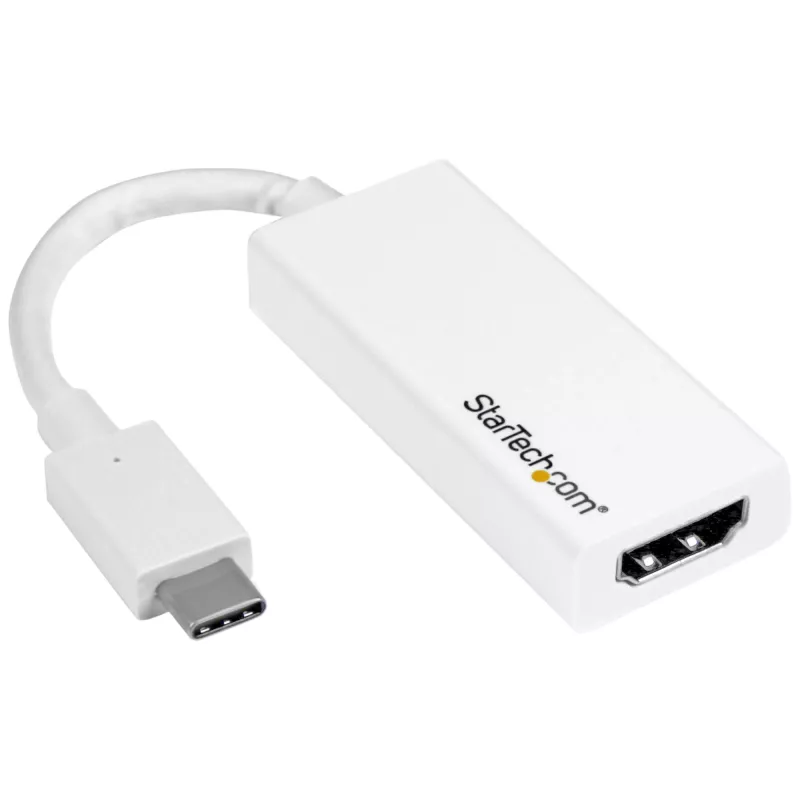 StarTech.com USB-C į HDMI adapteris - Baltas - 4K 60Hz, USB Type-C, HDMI išvestis, 3840 x 2160 pikseliai