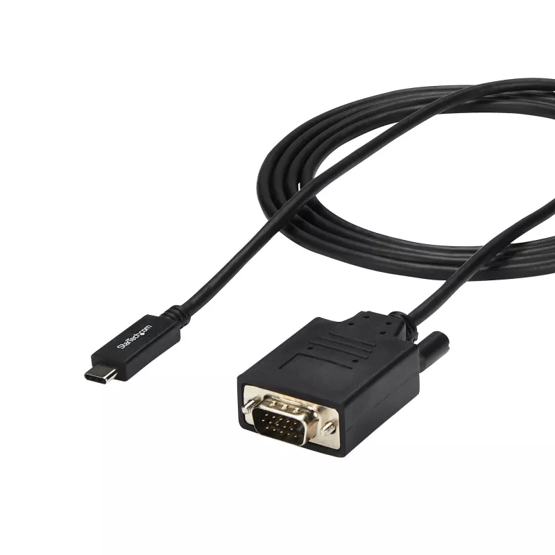 StarTech.com USB-C į VGA aktyvus adapterio kabelis, 2 m, 1920x1200 / 1080p, DP Alt Mode HBR2, Thunderbolt 3 suderinamas
