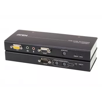 ATEN CE750A USB VGA KVM prailgintuvas su garsu ir RS-232 (200 m), siųstuvas ir imtuvas, laidinis, 200 m, Cat5, 1920 x 1200 pikselių, mygtukai