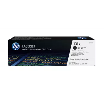 HP 131X 2 rinkinys High Yield juodi originalūs LaserJet toneriai