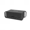 Dokavimo stotelė CANYON CNS-HDS95ST – USB-C (USB 3.2 Gen 2) su 2× HDMI, 2× USB 3.2 Gen1, 2× USB 2.0, Gigabit Ethernet, 100 W, aliuminis, juoda