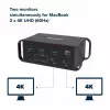 Dokavimo stotelė CANYON CNS-HDS95ST – USB-C (USB 3.2 Gen 2) su 2× HDMI, 2× USB 3.2 Gen1, 2× USB 2.0, Gigabit Ethernet, 100 W, aliuminis, juoda