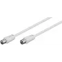 Koaksialinis kabelis Microconnect COAX015W RCA 1,5 m baltas