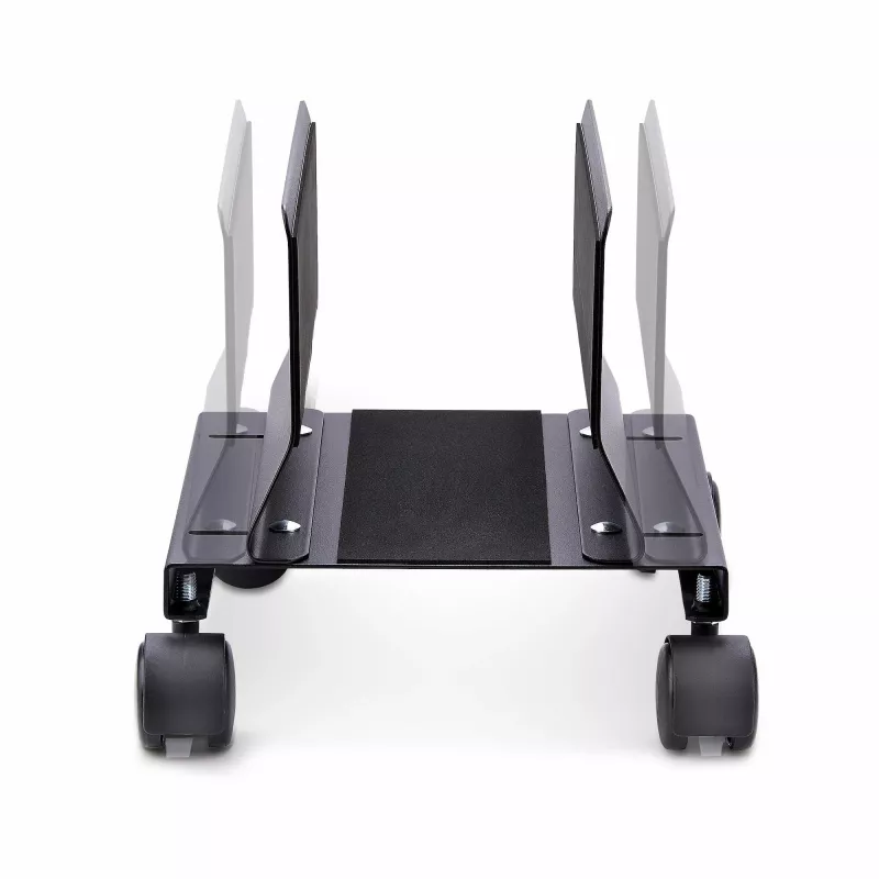 StarTech.com kompiuterio bokšto vežimėlis, mobilus CPU vežimėlis ant ratukų, maks. apkrova 21 kg, reguliuojamas PC korpuso laikiklis, stalvietės stovas, plieninis