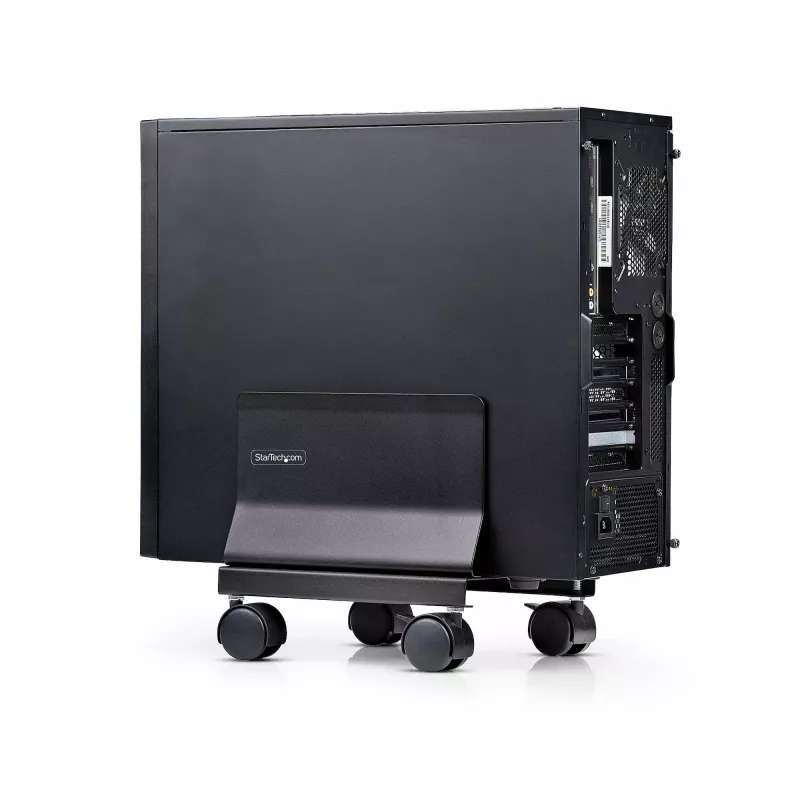 StarTech.com kompiuterio bokšto vežimėlis, mobilus CPU vežimėlis ant ratukų, maks. apkrova 21 kg, reguliuojamas PC korpuso laikiklis, stalvietės stovas, plieninis