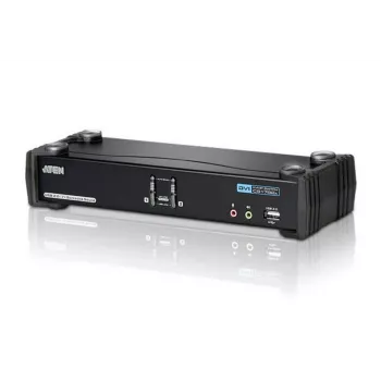 ATEN CS1782A 2 prievadų USB DVI Dual Link KVM jungiklis su garsu ir USB 2.0 centru (kabeliai komplekte)