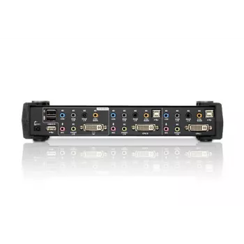 ATEN CS1782A 2 prievadų USB DVI Dual Link KVM jungiklis su garsu ir USB 2.0 centru (kabeliai komplekte)