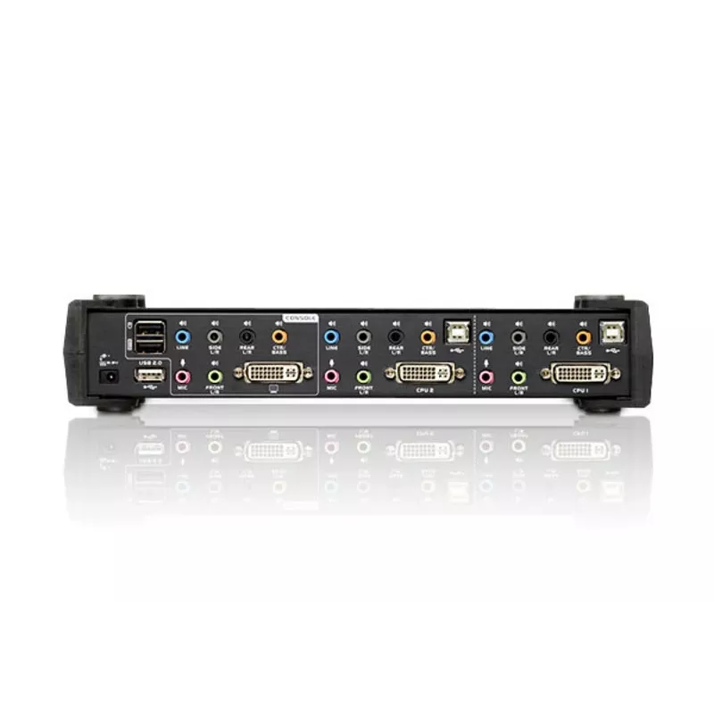 ATEN CS1782A 2 prievadų USB DVI Dual Link KVM jungiklis su garsu ir USB 2.0 centru (kabeliai komplekte)