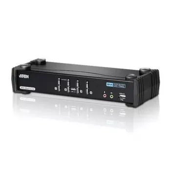 ATEN CS1784A 4 prievadų USB DVI Dual Link KVM jungiklis su garsu ir USB 2.0 šakotuvu (KVM kabeliai įtraukti)