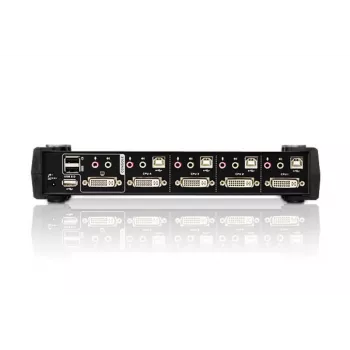 ATEN CS1784A 4 prievadų USB DVI Dual Link KVM jungiklis su garsu ir USB 2.0 šakotuvu (KVM kabeliai įtraukti)