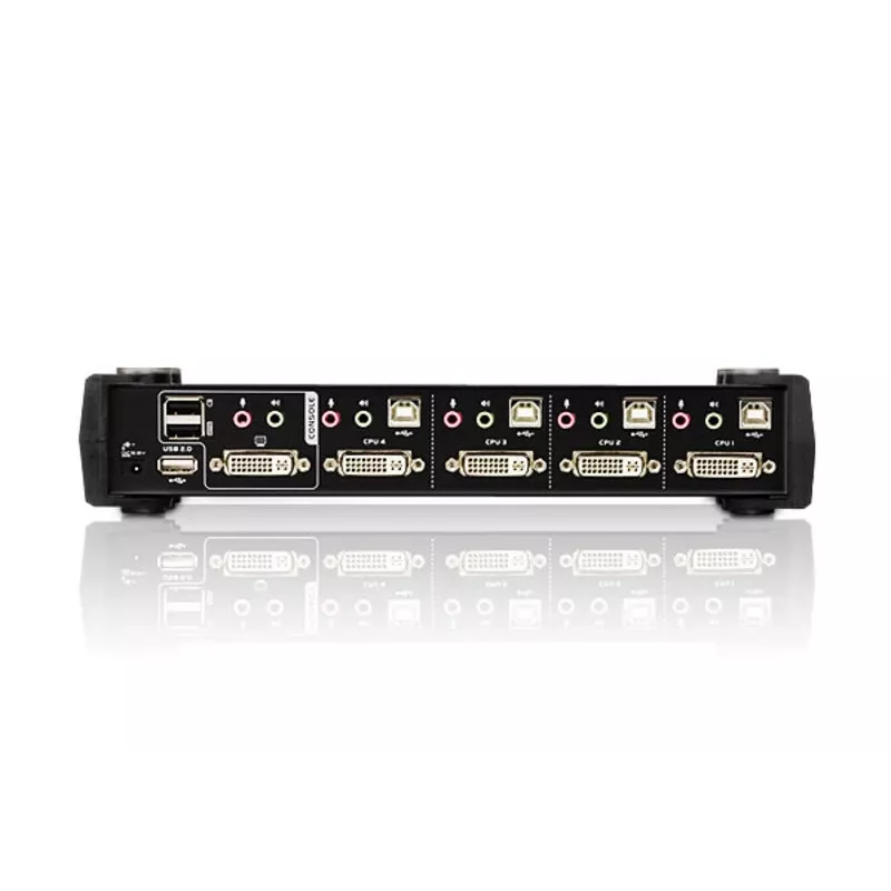 ATEN CS1784A 4 prievadų USB DVI Dual Link KVM jungiklis su garsu ir USB 2.0 šakotuvu (KVM kabeliai įtraukti)